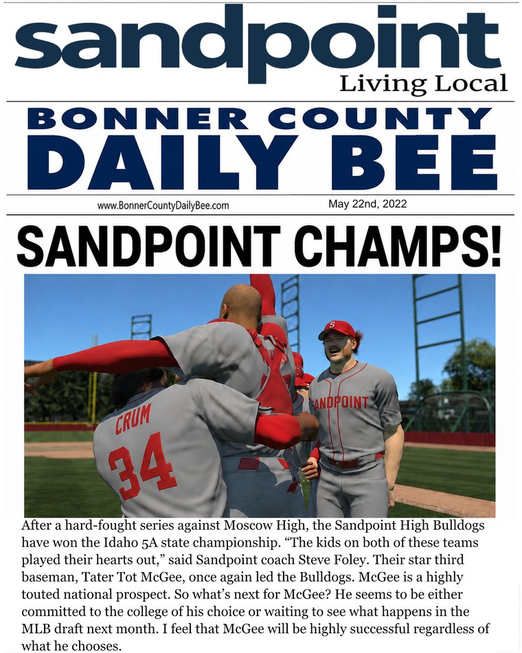 Sandpoint state championship newspaper