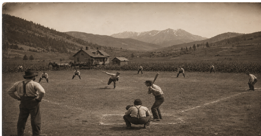 Baseball being played on the field Stephen McGee built